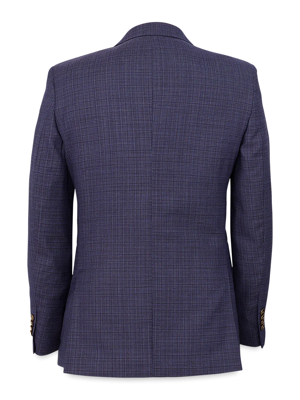 Wool Single Breasted Notch Lapel Sport Coat - Purple