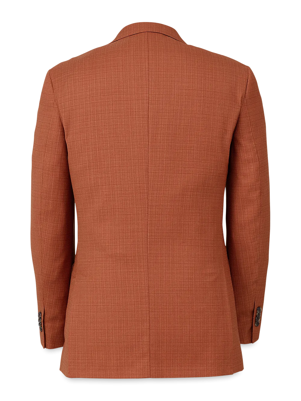 Wool Single Breasted Notch Lapel Sport Coat - Rust