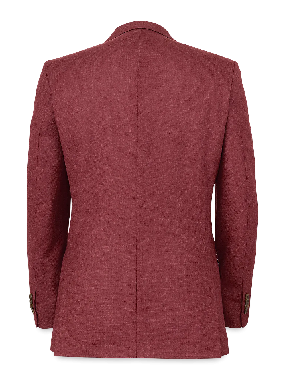 Wool Single Breasted Notch Lapel Sport Coat - Terracotta