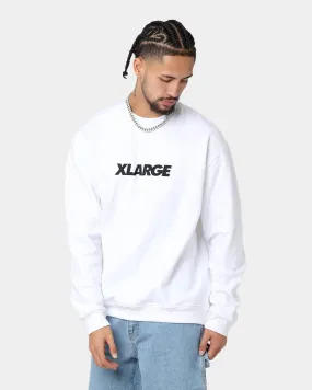 XLARGE Text Logo Crewneck White