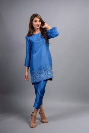 Yasmin Zaman - Blue Sapphire - Pure Silk - 1 Piece