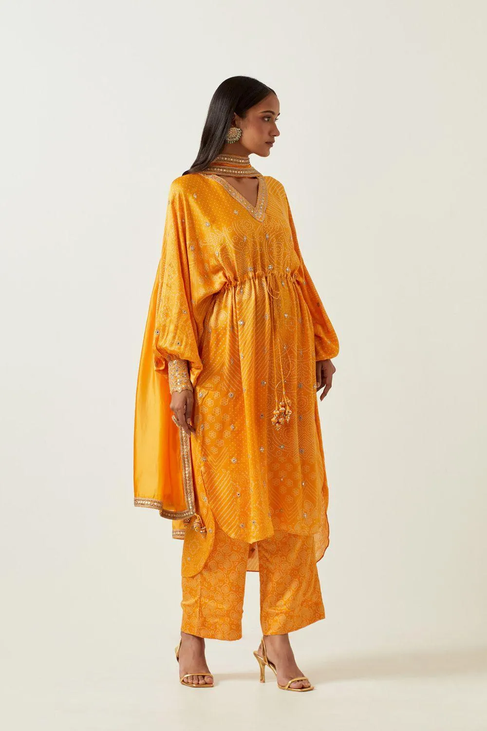 Yellow String Tunic With Pants