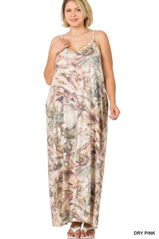 ZE231 - CURVY PRINT MAXI DRESS